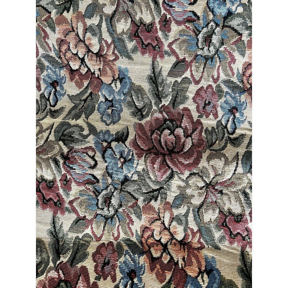 Vintage Floral Tapestry Rolling Shopping Bag 12" x 6.75" x 26.5" Granny Core - Picture 10 of 16
